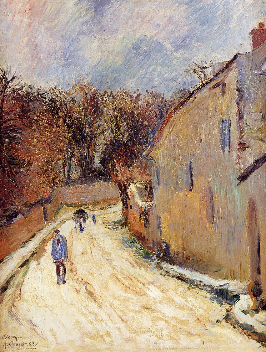 Osny, rue de Pontoise, Winter 1883